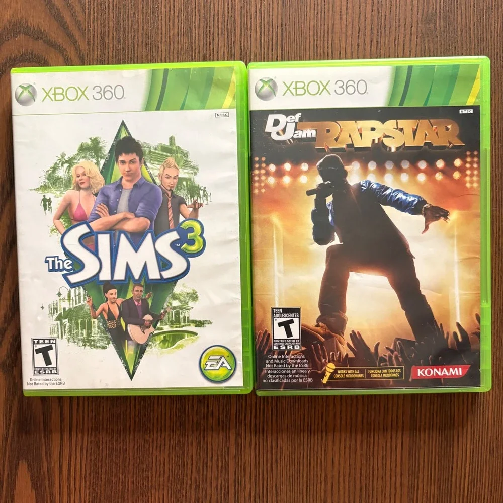 Xbox 360 Game Lot Sims 3 Destiny Terraria Scene It Dance Central Def Jam Rapstar